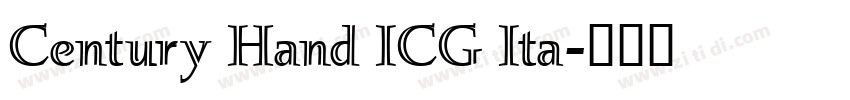 Century Hand ICG Ita字体转换
